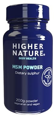 Higher Nature MSM Powder - Dietary Sulphur - 200g Powder