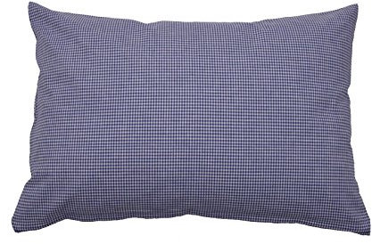 Hans-Textil-Shop Karierter Kissenbezug 40×60 Blau Weiß – Baumwolle Karo 2×2 mm, Kissenhülle mit Reißverschluss, Sofa Dekokissen, Hülle Made in EU, Landhausstil