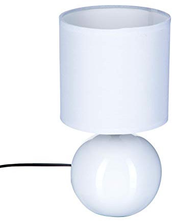 Atmosphera - Lampe Timeo blanche - céramique H25 cm