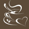 Grandora Wandtattoo Kaffetasse Herz I weiß (BxH) 10 x 12 cm I Kaffee Tasse Bohnen selbstklebend Küche Aufkleber Wandaufkleber Wandsticker W3040