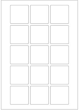MADE IN GERMANY 75 Etiketten selbstklebend 50 x 50 mm weiß permanent klebend auf Bogen A4 (5 Bögen x 15 Etik.) CS Label – Universaletiketten zum Beschriften und Bedrucken