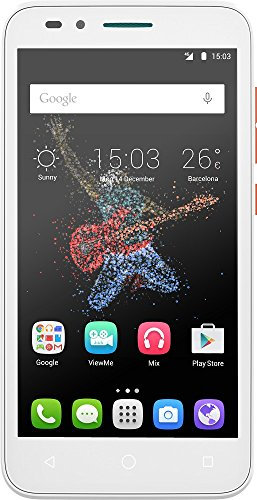 Alcatel Onetouch Go Play 12,7 cm (5 Zoll) Smartphone (IPS Display, 8 Megapixel Kamera, LTE, Android 5.0) weiß/orange