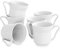 MALACASA Coffee Mugs Set of 6, 390ML Tea Mug Porcelain White Mugs, Large Mugs for Coffee, Hot Cocoa Mugs, Series Mario