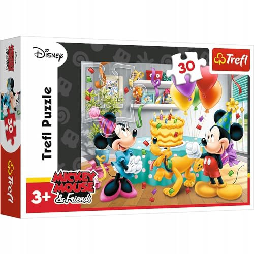 Trefl Mickey Mouse Puzzle - 30 Piece Jigsaw Puzzles for Children - Disney Minnie & Mickey Mouse Character Jigsaws