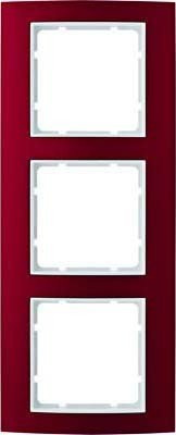 Rahmen 3fach B.3 Alu, rot/polarweiß BERKER 10133022
