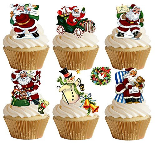 29 Stand Up Classic Father Christmas Santa Motto Premium Essbar Wafer Papier Kuchen Topper Dekorationen