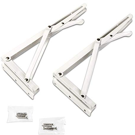 SOTECH 1 Paar Klappkonsole 315 x 17 x 146,0 mm Stahl weiß beschichtet | Tragkraft 55 kg