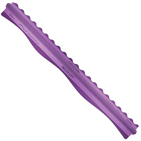 Westcott Grip and Rip Aluminium-Lineal zum Abreißen, Schrägen und Wellen, 30,5 cm