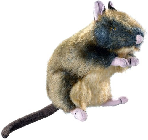 HUNTER WILDLIFE RAT Hundespielzeug, naturgetreu, Plüschspielzeug, Ratte, M