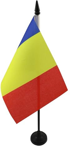 AZ FLAG - Tischflagge Rumänien - 15x10 cm - Rumänische Tischfahne 10 x 15 Cm - Flaggen