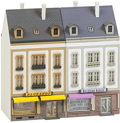 Faller FA 232386 - 2 Reihenhäuser Beethovenstraße, Zubehör für die Modelleisenbahn, Modellbau, 18.5 x 7.7 x 27.9 cm