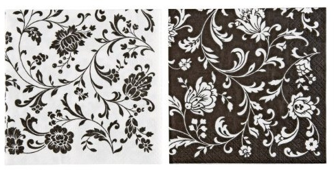 CREATIVE PARTY Tiflair Arabesque Black Lunch Napkins 3-lagig