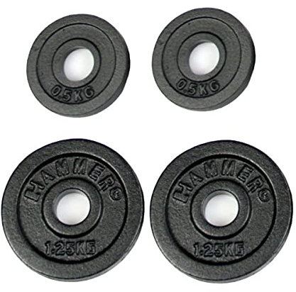 Finnlo Hantelscheiben schwarz (Ausführung: 2 x 0,5 kg + 2 x 1,25 kg)
