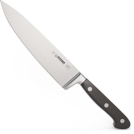 Giesser seit 1776 - Made in Germany - Kochmesser geschmiedet schwarz Skyline black, 20 cm, Küchenmesser genietet, rostfrei, spülmaschinengeeignet