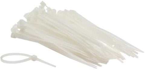 Perel ECTW100 2.5 m Nylon Cable Tie Set - White