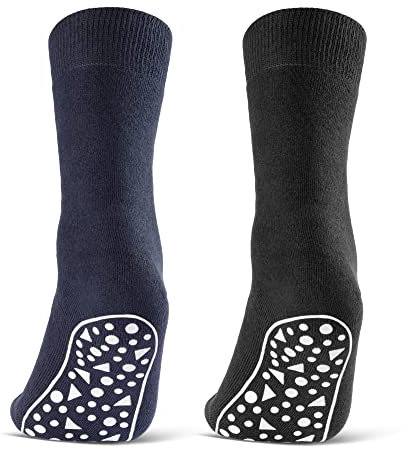 2 | 4 | 6 Paar ABS Socken Damen Herren Anti Rutsch Socken Stoppersocken 21395 WP (2 Paar 43-46)