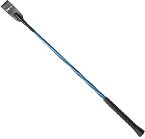 Shires Rubber Grip Whip Navy/Baby Blue 21 Inch