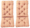 Ambientehome 2er Set Hochlehner Auflage Kissen Hanko Maxi, apricot, ca 120 x 50 x 8 cm, Rückenteil ca 70 cm, Polsterauflage