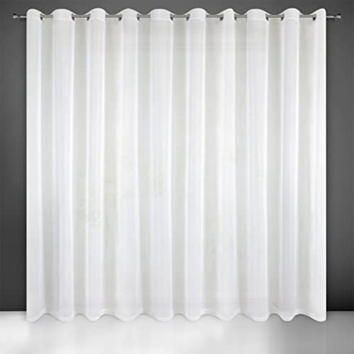 Eurofirany Lucy Voile-Vorhang, Weiß, 300 x 250 cm