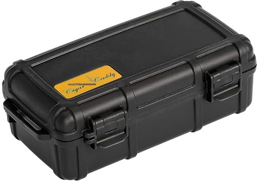 Cigar Caddy 3240 Reise Zigarren Humidor für 10 Zigarren Wasserdicht Luftdicht Verschluss Crush Proof Münzauslösung für Luftdruck