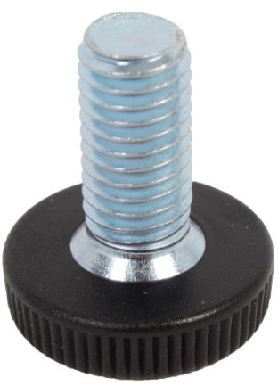 Alberts 859121 Stellschraube für Gewindestopfen | für die Höhenverstellung von Rundrohren | Kunststoff, mit Stahlgewinde | Gewindelänge 20 mm | 16er Set