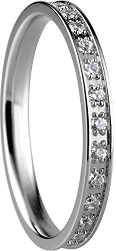 Bering Damen-Ring arctic symphony Innenring Edelstahl Zirkonia weiß Gr. 62 (19.7) - 556-17-81