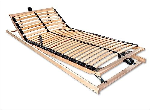 Betten-ABC Max1 Lattenrost, mit 28 Leisten und Mittelzonenverstellung, für alle Matratzen geeignet, Made in Germany, K+F Verstellung | Fertig montiert, Größe: 120 x 220 cm