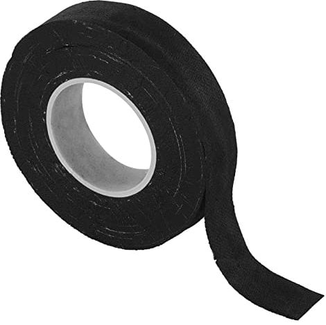 EMOS Isolierendes Textilband 19 mm, Länge 10 m, Stärke 0,4 mm, schwarz, Asphalt Gewebeband UV-beständig, wasserdicht,