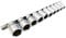 Dapetz ® 1/2 Drive Imperial SAE AF Shallow Sockets 7/16 - 1 10pc Set on Rail 6 Sided/Single Hex Sockets Manufactured from Chrome Vanadium Steel