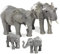 Terra Elefanten Familie Tiere Figuren – 2 großen Elefanten und 2 Babys – Tierfiguren Spielzeug für Kinder ab 3 Jahren (4 Teile)