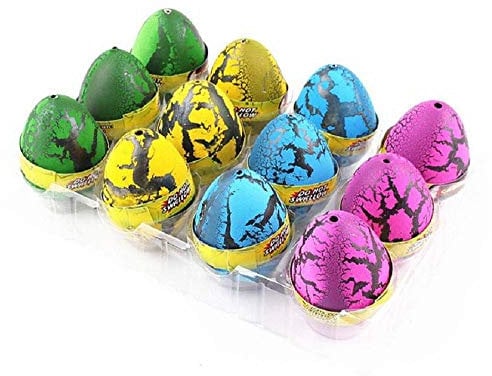 XICHEN® Magische Dinosaurier-Eier für Kinder, 12 Stück (rot, gelb, blau, grün)