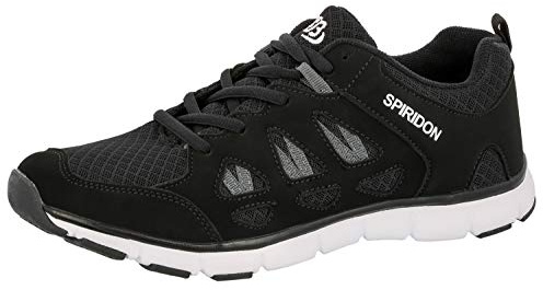 Brütting Unisex Spiridon Fit Sneaker, Schwarz Weiß, 37 EU