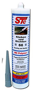 STC 1K Dichtmasse Kleben und Dichten MS Polymer grau 290 ml Kartusche Karosseriekleber Kraftkleber Karosseriedichtmasse (grau)
