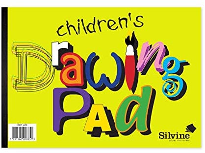 Silvine A4 Children's Value Drawing Pad. 20 sheets of 80gsm Bulky Drawing Paper (210 x 297mm)
