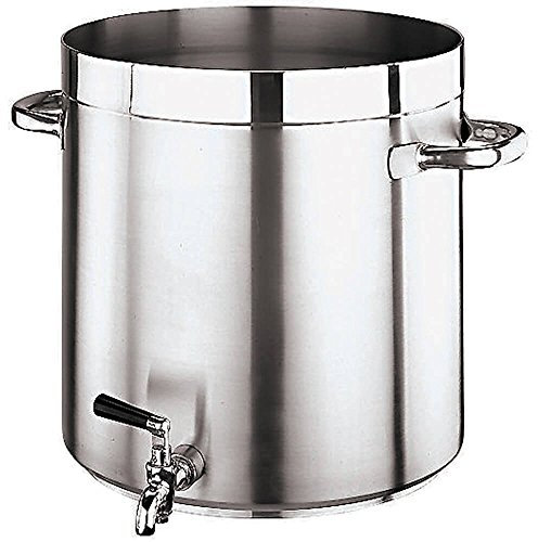 Paderno 11102-28 Pentola Alta con Rubinetto, in Acciaio Inox, 28 cm
