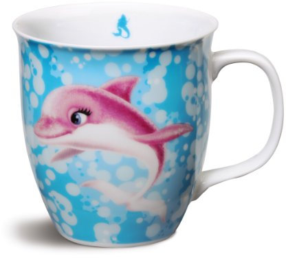 NICI 34715 Mug Illustration Zuma Le Dauphin Motif Barbie Diamètre 9,5 Hauteur 10 cm