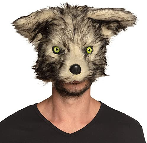 Boland Masque loup-garou peluche adulte - Noir - Taille Unique