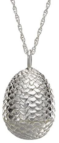 Noble Collection Game of Thrones Drachen Anhänger in Eiform, Sterling-Silber 925