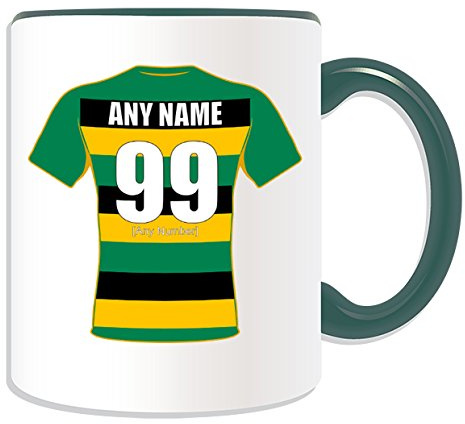 Personalised Gift - Northampton Saints Mug (Rugby Union Design Theme, Colour Options) - Any Name/Message on Your Unique Mug - Jimmies Club RFU
