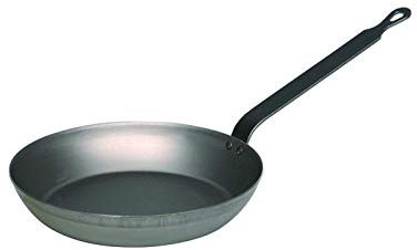 Riess - Padella rotonda in ferro, diametro: 26 cm, colore: Nero