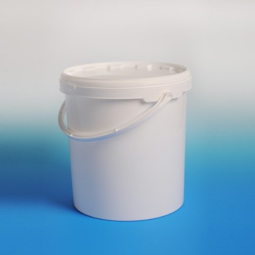 Natursache Regenwurmeimer 5 Liter - Robuster Kunststoffbehälter zur Aufbewahrung von Futterwürmern, Belüftet, mit Deckel, Tragbar, Weiß, für Angler und Terrarien