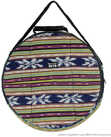 Shamandrum Tasche aus Ikat Ø 40 cm Schamanentrommel Rund Ritual Drum Trageriemen