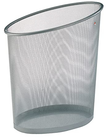 Alba - Corbeille à papier Mesh - en métal argenté