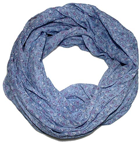 ACC Blumen Seide Loop Schal/Blümchen Seidenschal (baby blau)