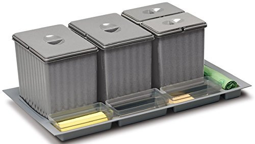 902 – Base poubelle 4 bacs 90 cm – Sous évier – Hauteur : 30 cm – Tri sélectif