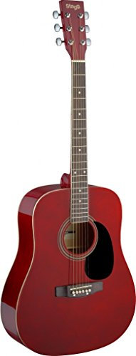 Stagg Akkustikgitarre Dreadnought Akustik rot