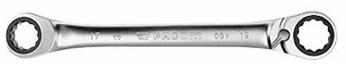 FACOM Knarren Ringschlüssel mit um 15° abgeschrägten Ringköpfen, 12 Kant 17x19 mm, 1 Stück, 65.17X19