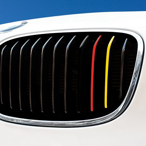 Motoking Nierenaufkleber Deutschland - Schwarz/Rot/Gelb - REFLEKTIEREND für alle BMW Modelle
