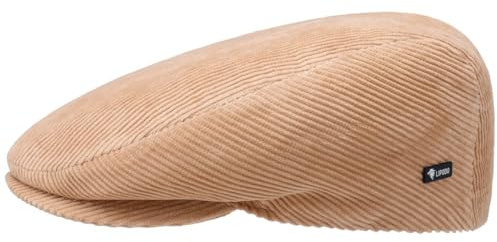 Lipodo Cordial Flat Cap - Made in Italy - Newsboy Cap Made of Cotton - Cord Men`s Cap with Quilted Lining Autumn/Winter - Peaked Ivy Cap