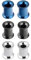 Longbeauty 6er Set/3-Farben Edelstahl Flesh Tunnel Set Schraubverschluss Ohr Expander Ohrplugs Stil B 6mm